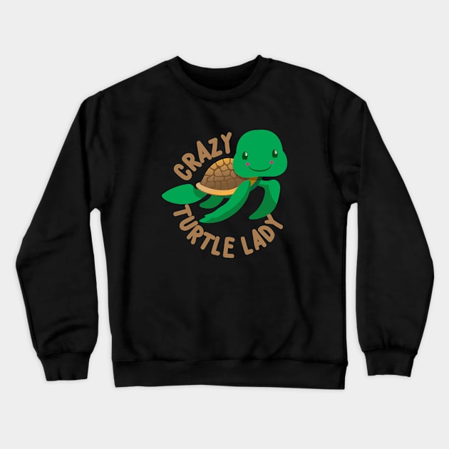 Crazy turtle lady (cute turtles circle) Crewneck Sweatshirt by jazzydevil